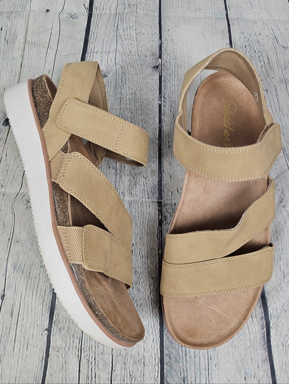 SKECHERS | cork sole strappy comfort sandals